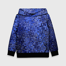 Толстовка-худи детская Синий ультрамарин абстрактная текстура, цвет: 3D-черный