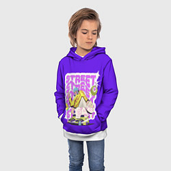 Толстовка-худи детская Street Y2K girl violet, цвет: 3D-белый — фото 2