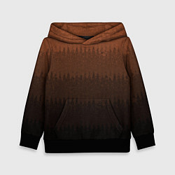 Толстовка-худи детская Чёрно-коричневый полосы от светлого к тёмному, цвет: 3D-черный