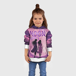 Толстовка-худи детская Great moon mystery, цвет: 3D-белый — фото 2