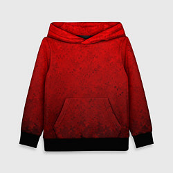 Толстовка-худи детская Градиент красный текстурированный в тёмный, цвет: 3D-черный