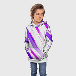 Толстовка-худи детская Color white pink, цвет: 3D-белый — фото 2