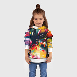 Толстовка-худи детская Глубокая абстракция, цвет: 3D-белый — фото 2