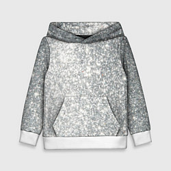 Толстовка-худи детская Серебро, цвет: 3D-белый