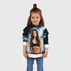 Толстовка-худи детская Фитоняшка в дыму, цвет: 3D-белый — фото 2