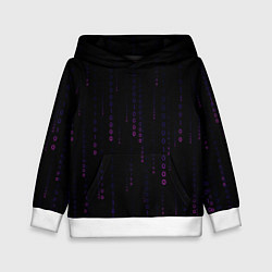 Толстовка-худи детская Color black pink, цвет: 3D-белый