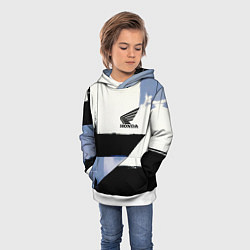 Толстовка-худи детская Honda логотип, цвет: 3D-белый — фото 2