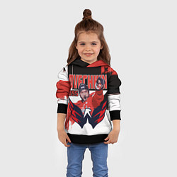 Толстовка-худи детская Александр Овечкин 895 голов, цвет: 3D-черный — фото 2
