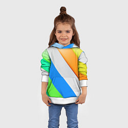 Толстовка-худи детская Striped, цвет: 3D-белый — фото 2