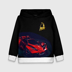 Толстовка-худи детская Lamborghini Diverso - motorsport, цвет: 3D-белый