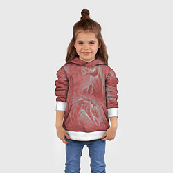 Толстовка-худи детская Черепа лошадей - эскиз, цвет: 3D-белый — фото 2