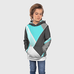 Толстовка-худи детская Color black blue, цвет: 3D-белый — фото 2