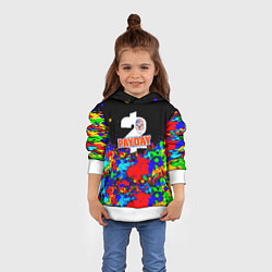 Толстовка-худи детская Payday2 неоновые краски, цвет: 3D-белый — фото 2