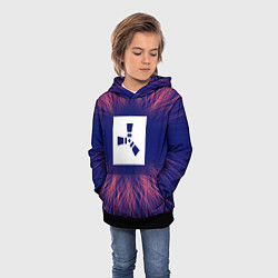 Толстовка-худи детская Rust red energy, цвет: 3D-черный — фото 2
