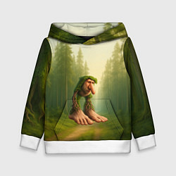 Толстовка-худи детская Патапим мем, цвет: 3D-белый