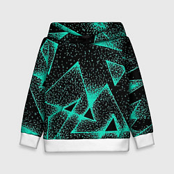 Толстовка-худи детская The triangle is light blue, цвет: 3D-белый