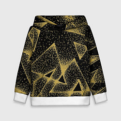 Толстовка-худи детская Triangle yellow with dots, цвет: 3D-белый