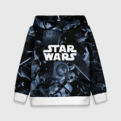 Толстовка-худи детская Star wars персонажи из звездных войн, цвет: 3D-белый
