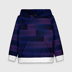 Толстовка-худи детская Color blue square, цвет: 3D-белый