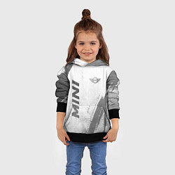 Толстовка-худи детская Mini - white gradient вертикально, цвет: 3D-черный — фото 2
