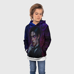 Толстовка-худи детская Себастьян Михаэлис реализм, цвет: 3D-белый — фото 2