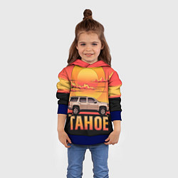 Толстовка-худи детская Tahoe на закате джип, цвет: 3D-синий — фото 2