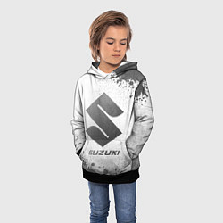 Толстовка-худи детская Suzuki - white gradient, цвет: 3D-черный — фото 2