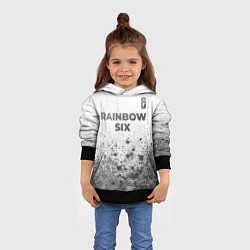 Толстовка-худи детская Rainbow Six - white gradient посередине, цвет: 3D-черный — фото 2