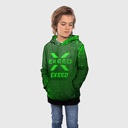 Толстовка-худи детская Exeed - green gradient, цвет: 3D-черный — фото 2