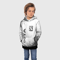 Толстовка-худи детская Dota - white gradient вертикально, цвет: 3D-черный — фото 2