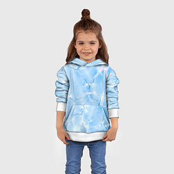 Толстовка-худи детская Прозрачная голубая вода, цвет: 3D-белый — фото 2