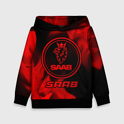 Толстовка-худи детская Saab - red gradient, цвет: 3D-черный