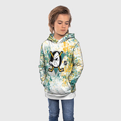 Толстовка-худи детская Anaheim Ducks NHL white, цвет: 3D-белый — фото 2