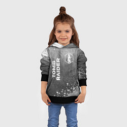 Толстовка-худи детская Tomb Raider - grey gradient вертикально, цвет: 3D-черный — фото 2