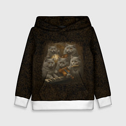 Толстовка-худи детская Когда Наташа музыкант, цвет: 3D-белый