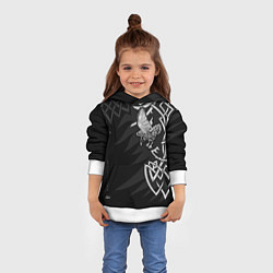 Толстовка-худи детская Верные спутники Одина, цвет: 3D-белый — фото 2