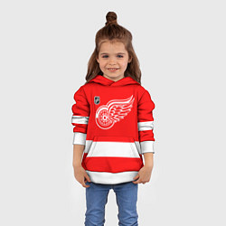 Толстовка-худи детская Detroit Red Wings hockey, цвет: 3D-белый — фото 2