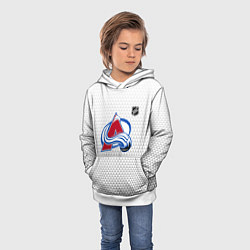 Толстовка-худи детская Колорадо Эвеланш - белый геометрический градиент, цвет: 3D-белый — фото 2