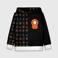 Толстовка-худи детская Южного парка Кенни, цвет: 3D-белый