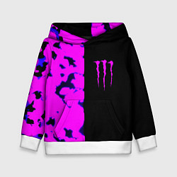 Толстовка-худи детская Monster energy neon camo, цвет: 3D-белый