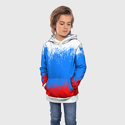 Толстовка-худи детская Патриот - флаг, цвет: 3D-белый — фото 2
