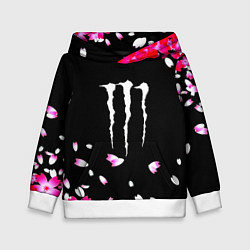 Толстовка-худи детская Monster energy sakura, цвет: 3D-белый