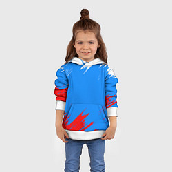 Толстовка-худи детская Патриот Россия - флаг, цвет: 3D-белый — фото 2