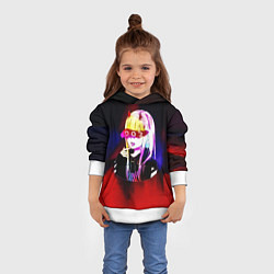 Толстовка-худи детская Anime XX Zero Two 002, цвет: 3D-белый — фото 2