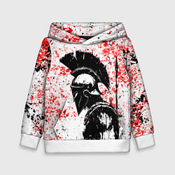 Толстовка-худи детская Воин Спарты, цвет: 3D-белый