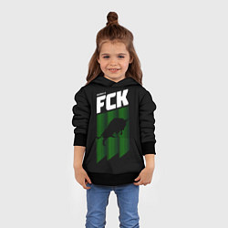 Толстовка-худи детская FC Krasnodar, цвет: 3D-черный — фото 2