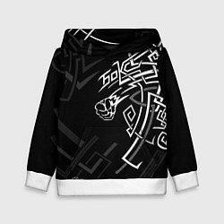 Толстовка-худи детская Бокс - узор победы, цвет: 3D-белый