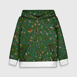 Толстовка-худи детская Земли Причала - Герои 3, цвет: 3D-белый