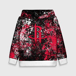 Толстовка-худи детская Хьюстон Рокетс - цветовой хаос, цвет: 3D-белый