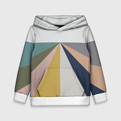 Толстовка-худи детская Черное солнце красная луна, цвет: 3D-белый